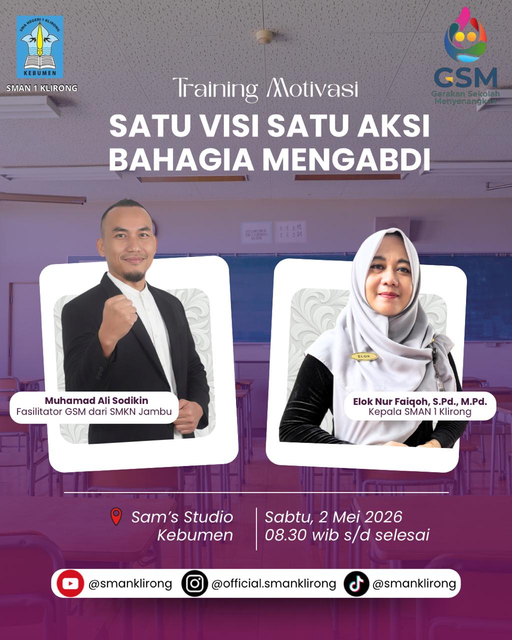 SMAN 1 Klirong Gelar Training Motivasi “Satu Visi Satu Aksi Bahagia Mengabdi”